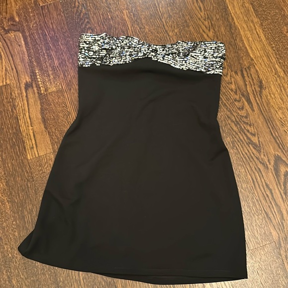Women's Black and Silver formal mini dress - Picture 1 of 6